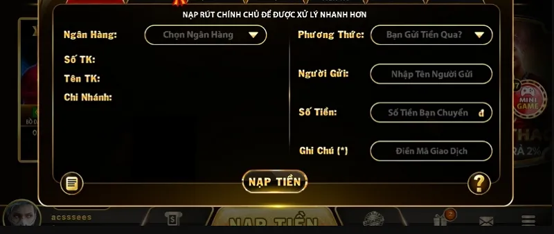 Cổng game được đánh giá cao ở giao dịch dễ dàng, trả thưởng liền tay